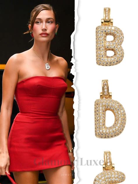 hailey bieber b necklace|bubble b necklace.